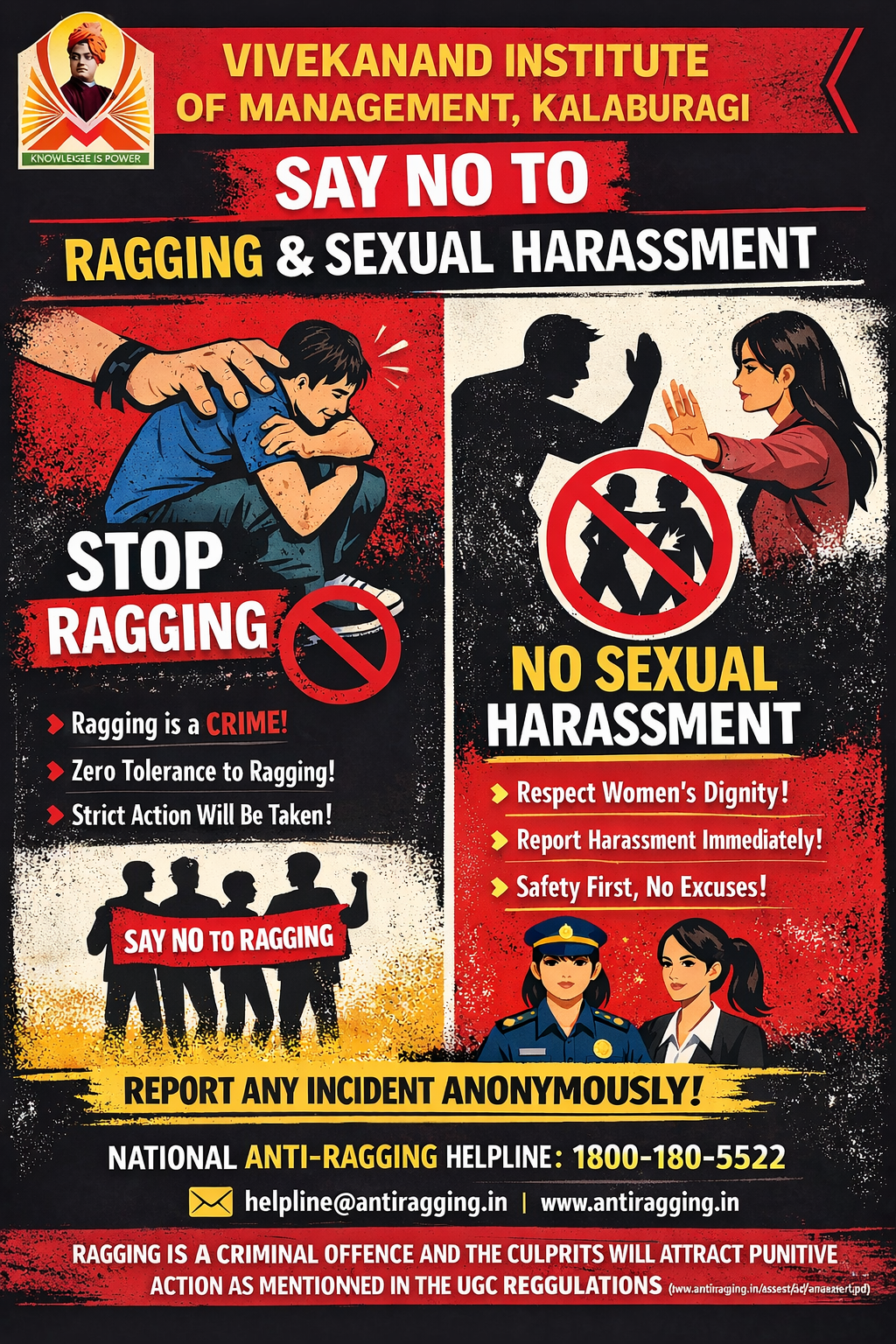 Anti Ragging Notice Poster