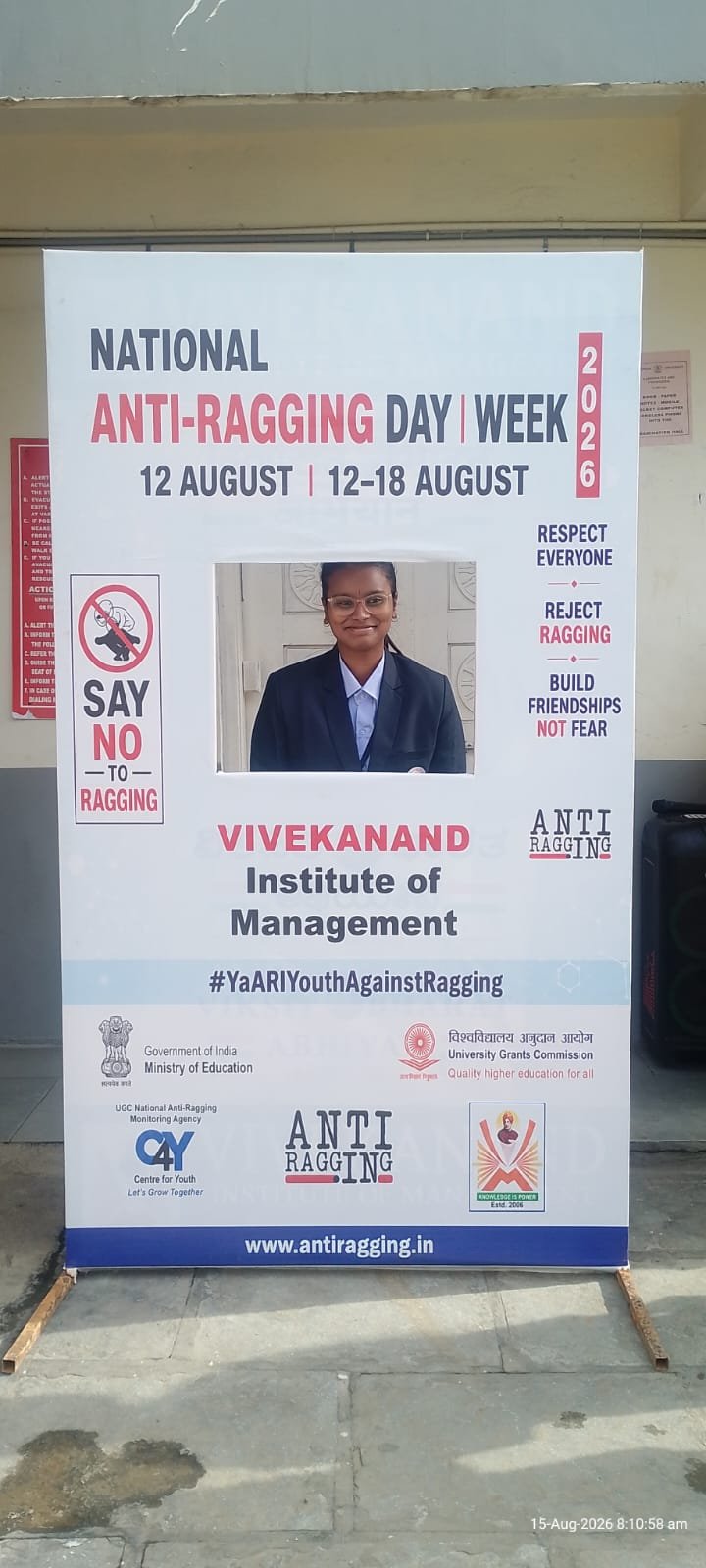 Anti-Ragging Selfie Corner